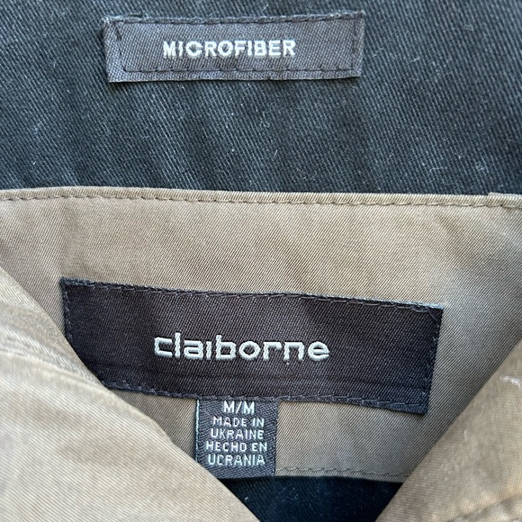 Claiborne Men’s Long Sleeve Full Zip Microfiber Brown Coat/Jacket. Size Medium - Picture 4 of 4